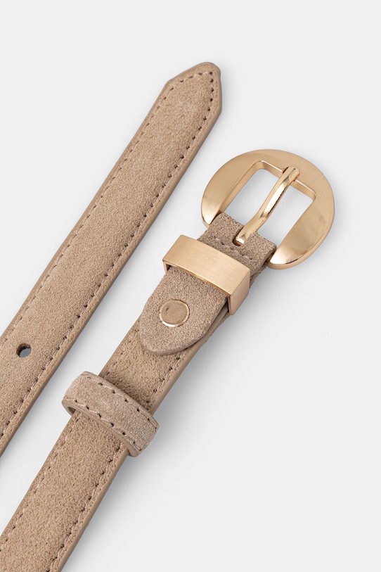 Answear.LAB pasek damski zamszowy WS26-PAD018 beżowy WS26