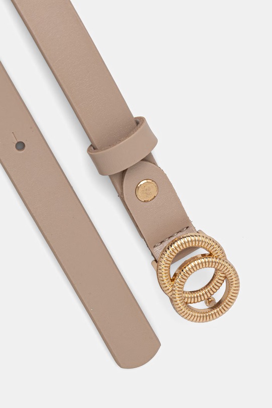 Answear.LAB pasek damski skórzany WS26-PAD019 beżowy WS26