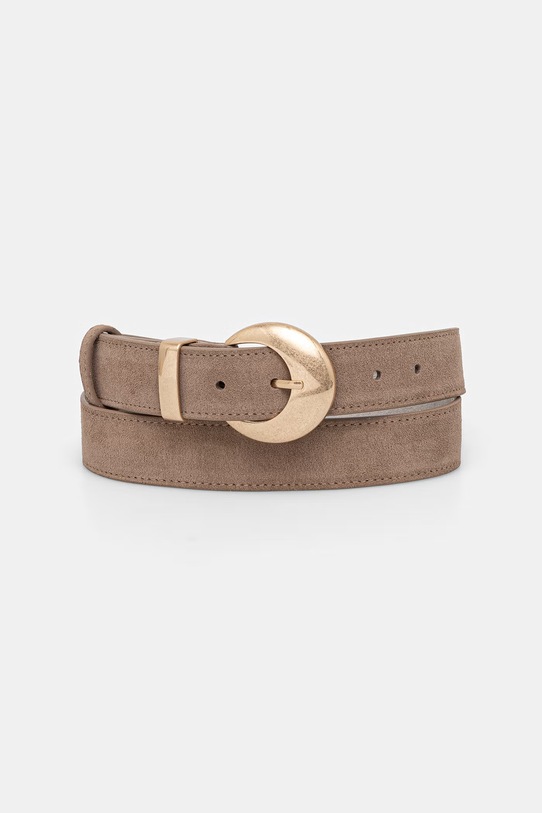 Answear.LAB pasek damski zamszowy brązowy WS26-PAD021