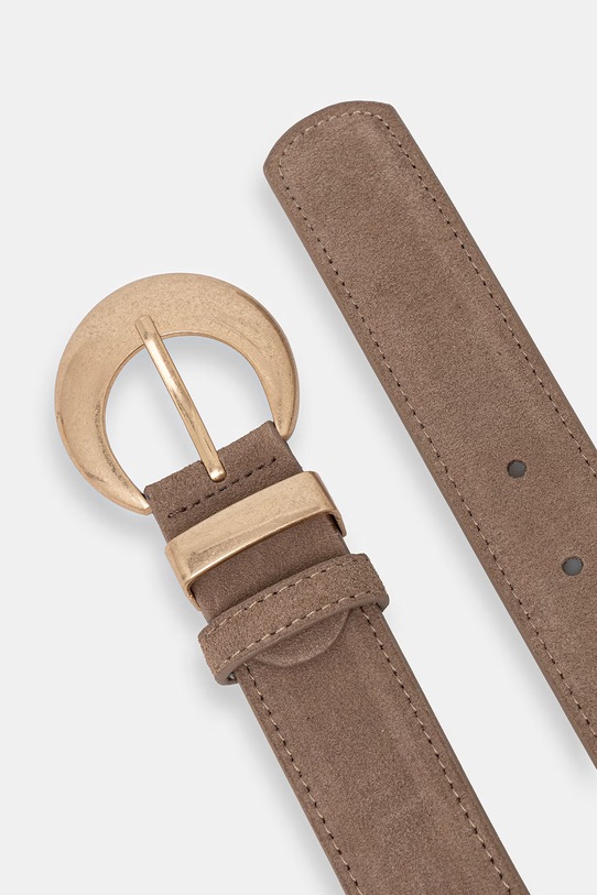 Answear.LAB pasek damski zamszowy WS26-PAD021 brązowy WS26