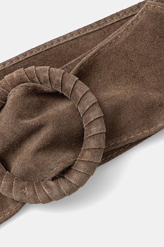 Answear.LAB pasek damski zamszowy WS26-PAD023 brązowy WS26