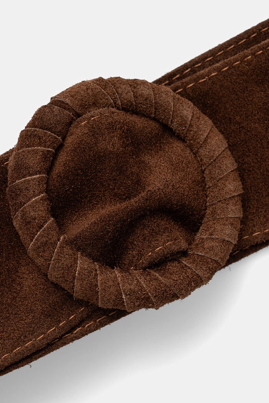Answear.LAB pasek damski zamszowy WS26-PAD023 brązowy WS26