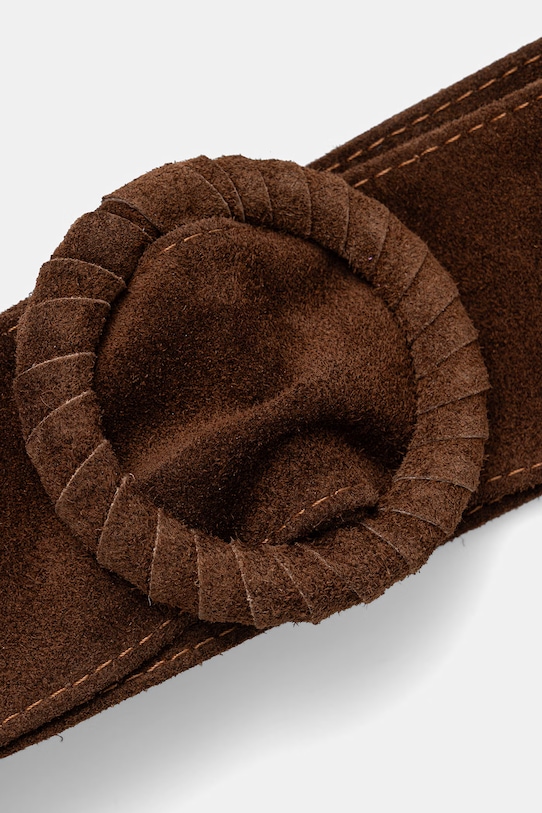 Answear.LAB pasek damski zamszowy WS26-PAD023 brązowy WS26