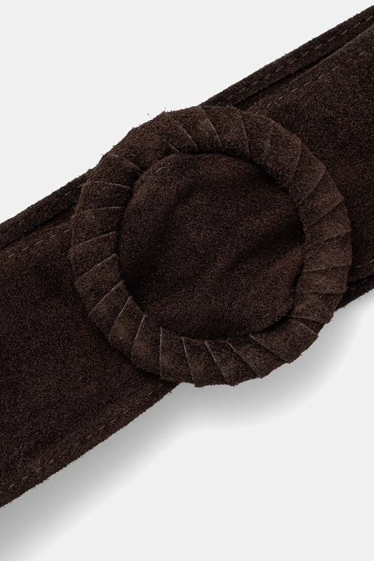 Answear.LAB pasek damski zamszowy WS26-PAD023 brązowy WS26