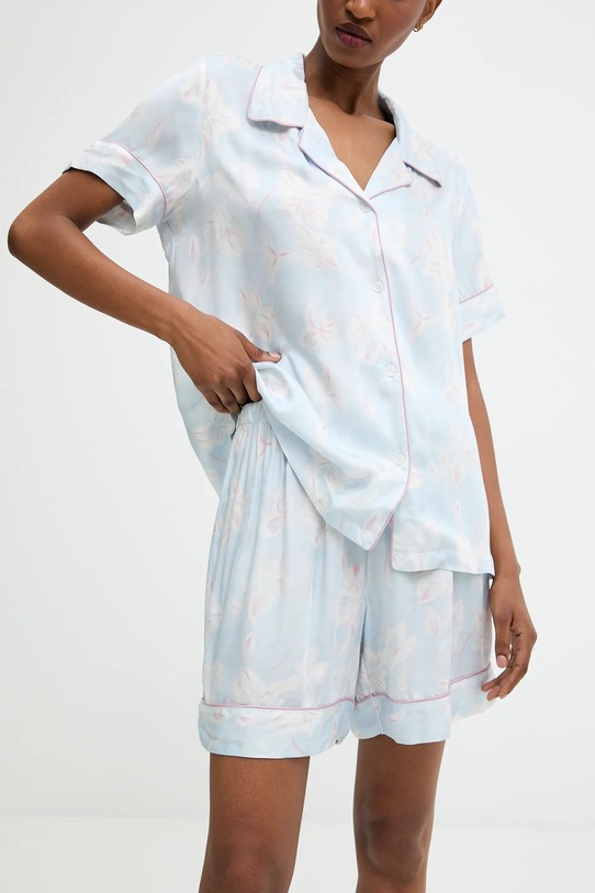 Answear.LAB piżama tkanina niebieski p.short2.cjk