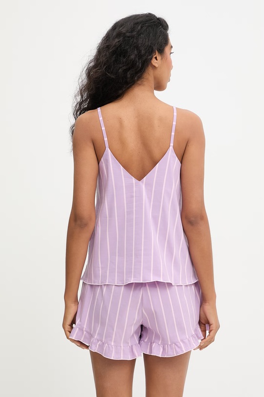 Answear.LAB piżama damska z bawełną fioletowy WS26-PJD012