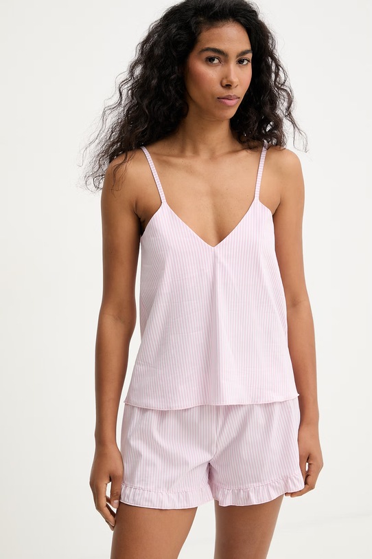 Answear.LAB piżama damska z bawełny WS26-PJD013 różowy