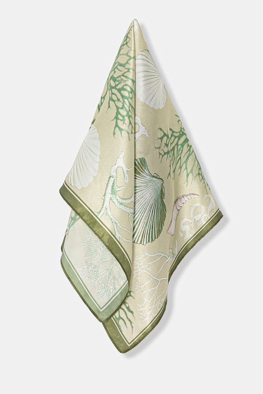 Hedvábný šátek Answear.LAB látka zelená WY.1C.cjk