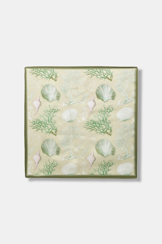 Answear.LAB apaszka jedwabna tkanina zielony WY.1C.cjk