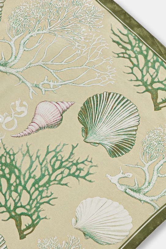 Hedvábný šátek Answear.LAB WY.1C.cjk zelená WS26