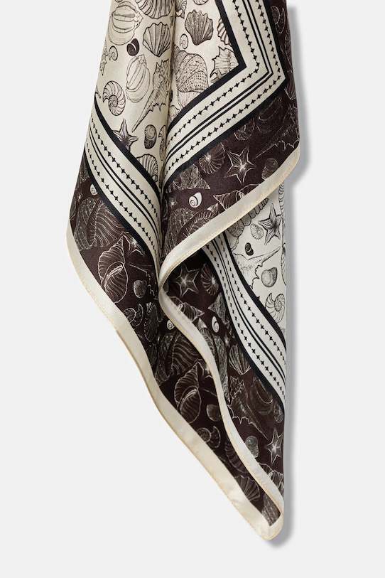 Answear.LAB apaszka jedwabna WY.1G.cjk brązowy WS26