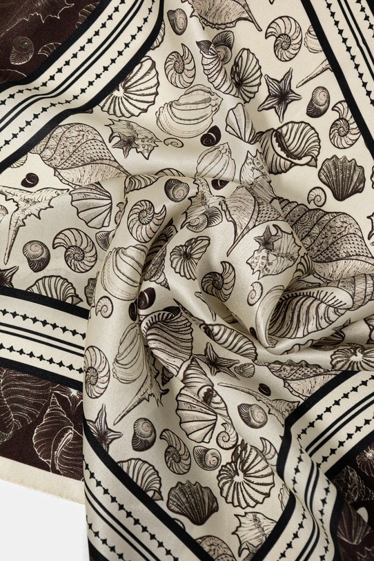 Akcesoria Answear.LAB apaszka jedwabna WY.1G.cjk brązowy