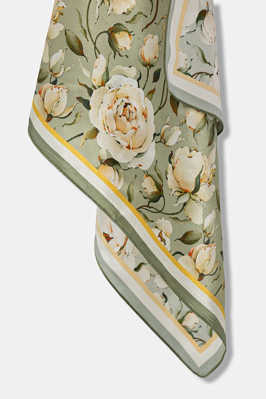 Hodvábna šatka Answear.LAB WY.1M.cjk zelená WS26