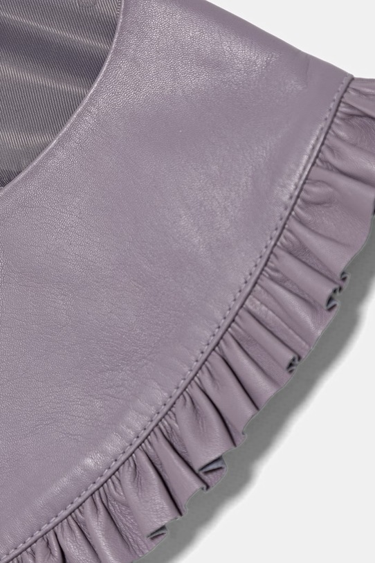 Akcesoria Answear.LAB Kołnierzyk ozdobny damski skórzany ARIN WS26-SAD008 fioletowy