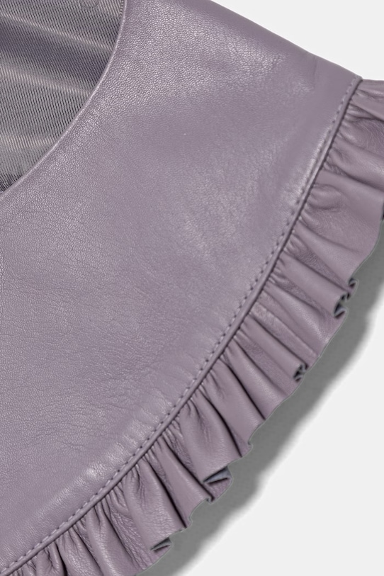 Akcesoria Answear.LAB Kołnierzyk ozdobny damski skórzany ARIN WS26-SAD008 fioletowy