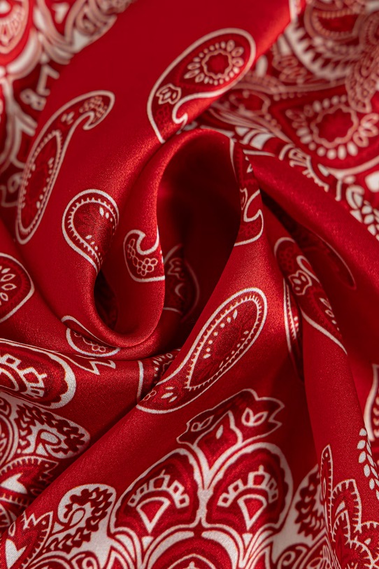 Answear.LAB chusta jedwabna z kolekcji Unscripted czerwony 123.flk