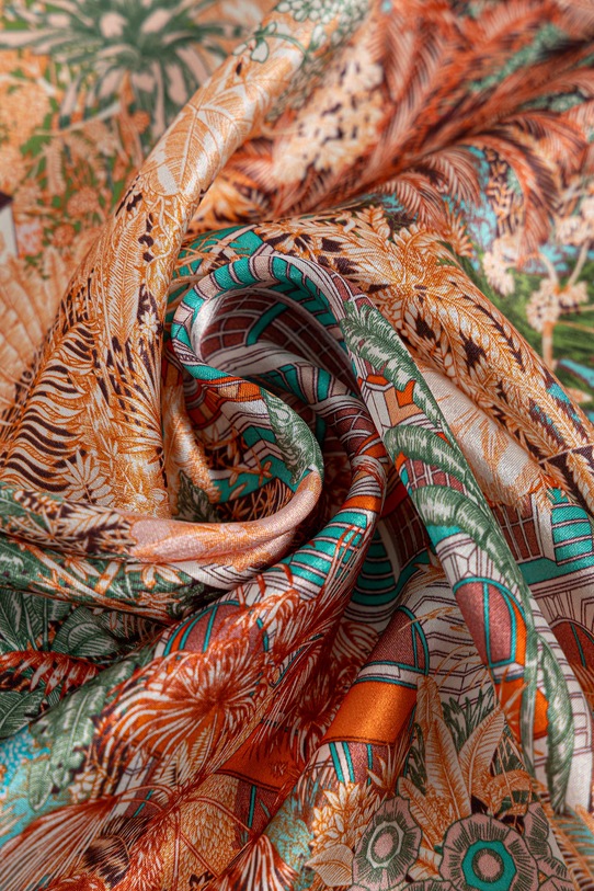 Answear.LAB apaszka jedwabna z kolekcji Unscripted pomarańczowy 124.flk