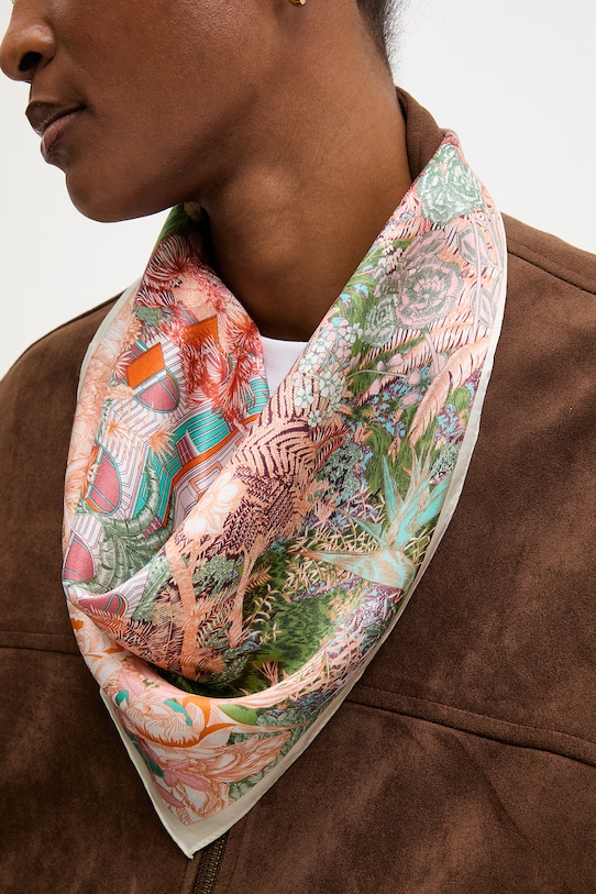 Answear.LAB apaszka jedwabna z kolekcji Unscripted 124.flk pomarańczowy