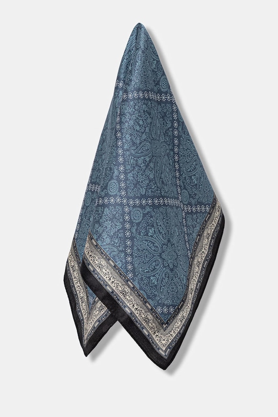 Answear.LAB apaszka jedwabna z kolekcji Unscripted 127.flk niebieski WS26
