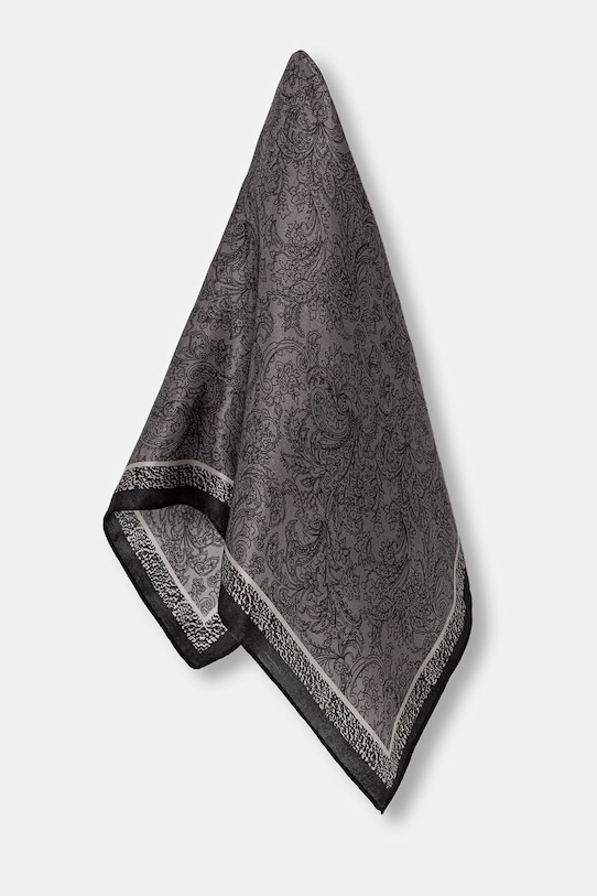 Answear.LAB apaszka jedwabna z kolekcji Unscripted 129.flk czarny WS26