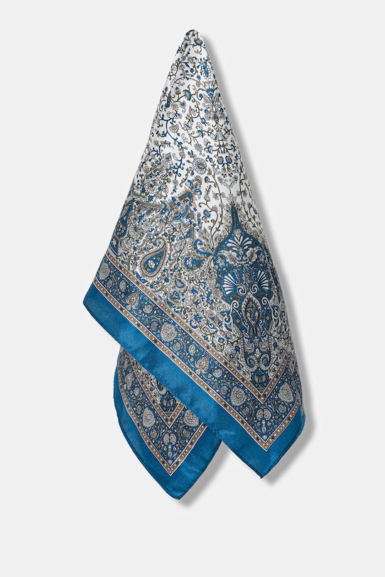 Answear.LAB apaszka jedwabna z kolekcji Unscripted 134.flk niebieski WS26