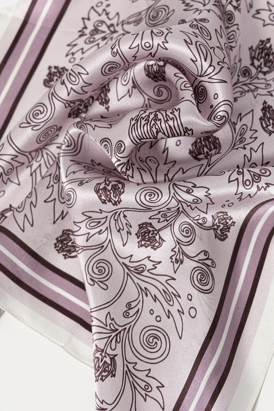 Answear.LAB apaszka jedwabna fioletowy lab.ost.cjk