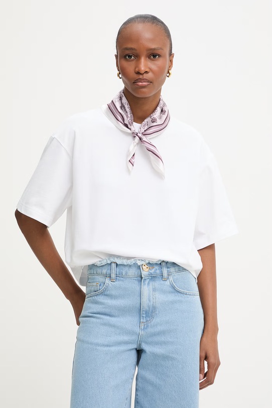 Answear.LAB apaszka jedwabna lab.ost.cjk fioletowy