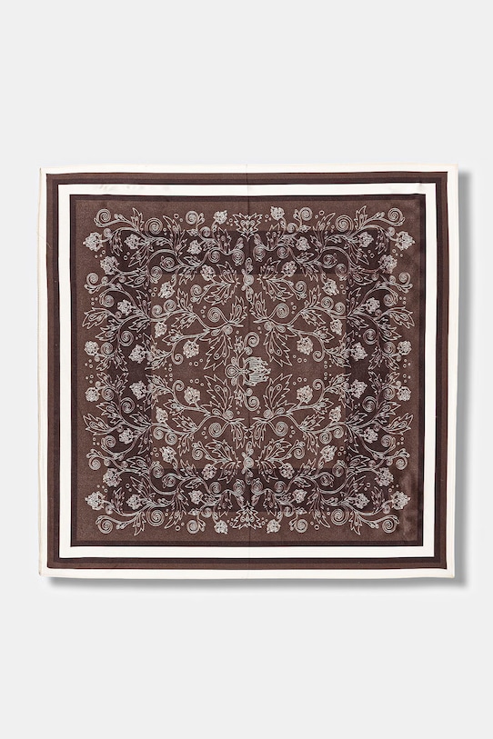 Answear.LAB apaszka jedwabna lab.ost.cjk brązowy WS26