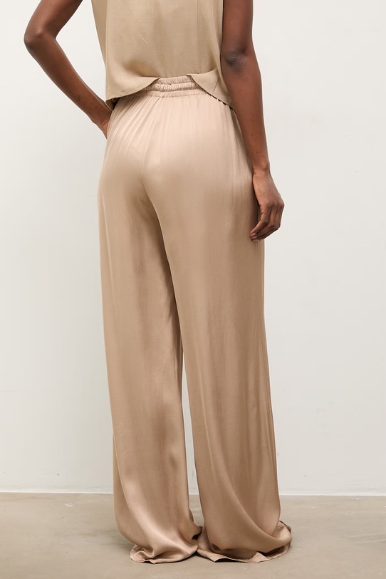 Odzież Answear.LAB spodnie damskie z wiskozy WS26-SDD008 brązowy