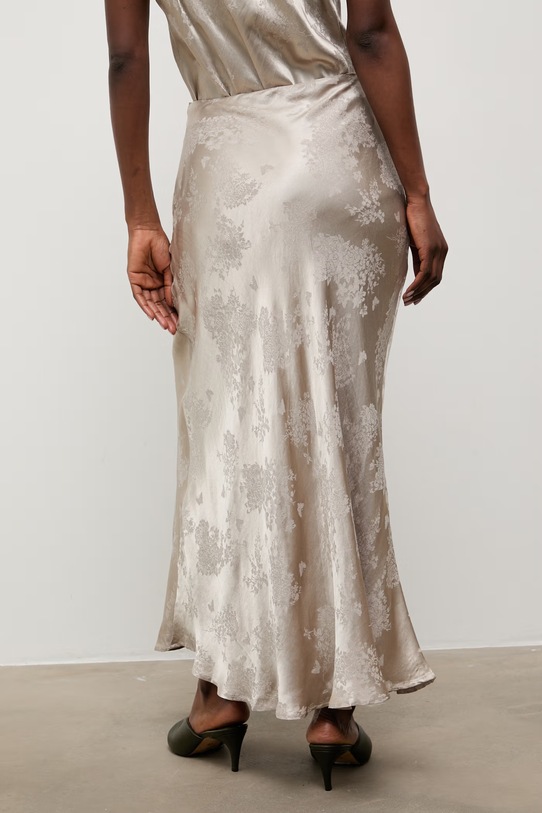 Odzież Answear.LAB spódnica z dodatkiem lnu G1151039.hak beżowy