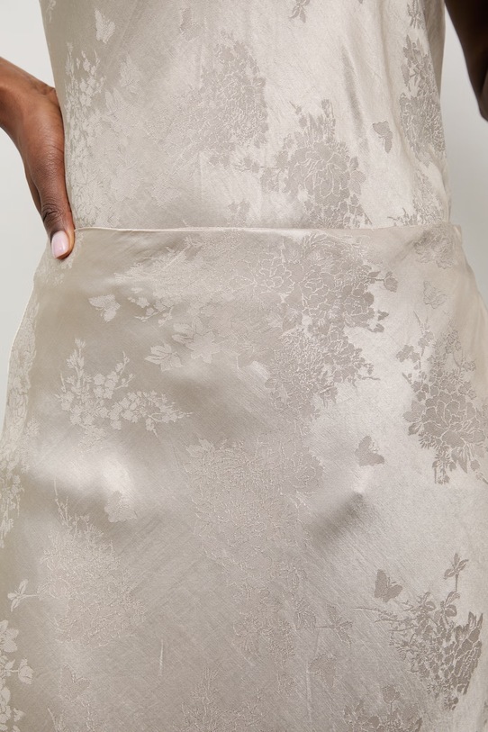 Answear.LAB spódnica z dodatkiem lnu beżowy G1151039.hak