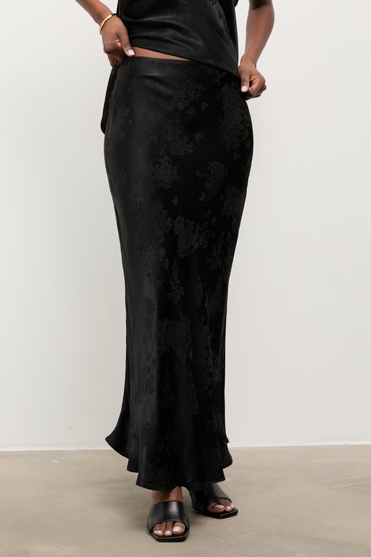 Answear.LAB spódnica z dodatkiem lnu czarny G1151039.hak