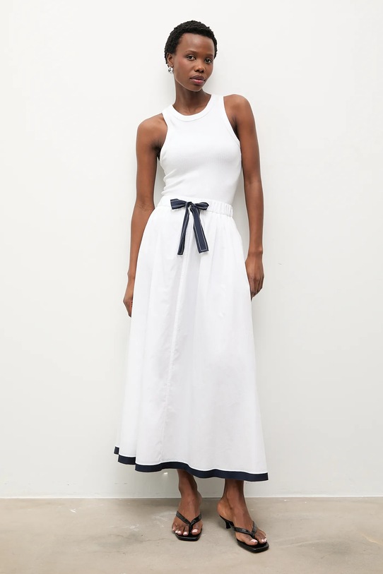 Answear.LAB spódnica bawełniana bawełna biały m.08401.hak