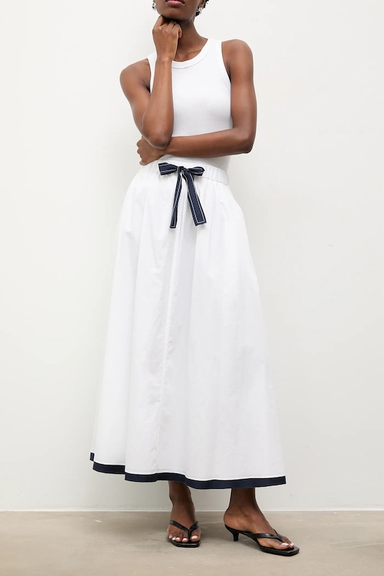 Answear.LAB spódnica bawełniana m.08401.hak biały WS26