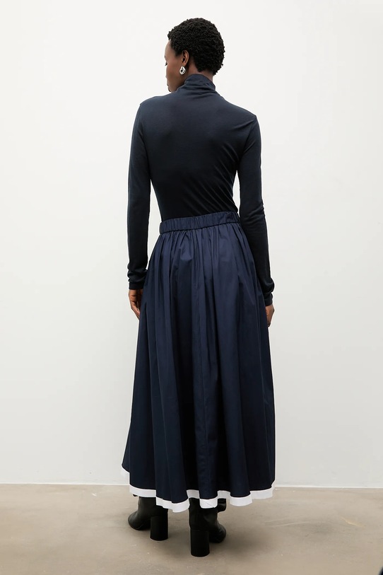 Odzież Answear.LAB spódnica bawełniana m.08401.hak granatowy