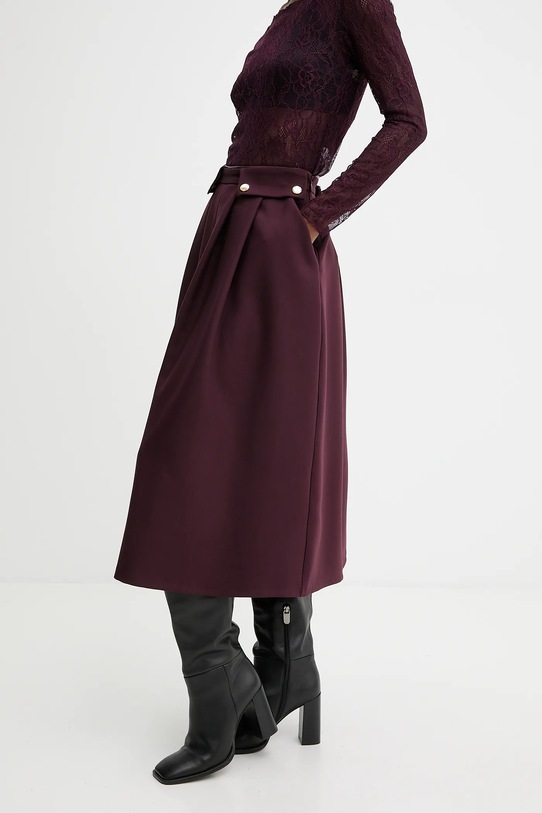 Answear.LAB spódnica 30151.tok bordowy