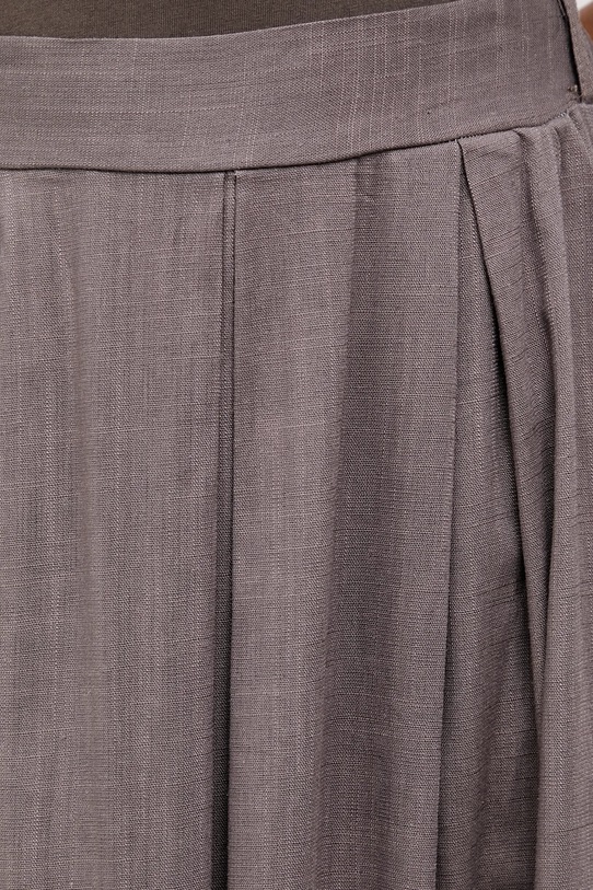 Answear.LAB spódnica lniana brązowy WS26-SDD015