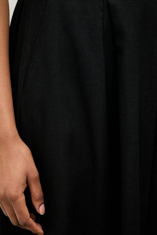 Λινή φούστα Answear.LAB μαύρο WS26-SDD015