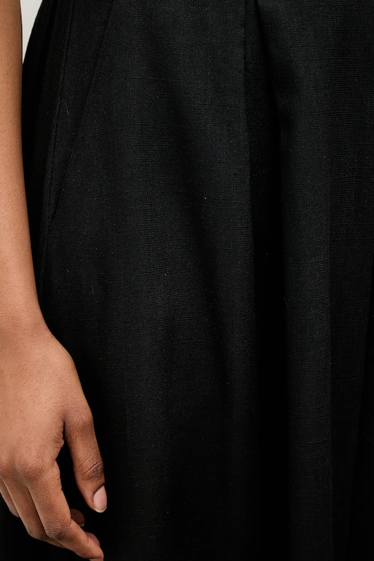 Λινή φούστα Answear.LAB μαύρο WS26-SDD015