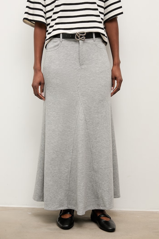 Sukně Answear.LAB maxi šedá WS26-SDD016