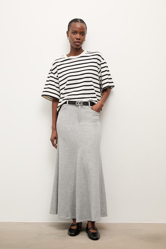 Sukně Answear.LAB WS26-SDD016 šedá WS26