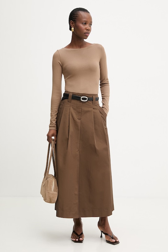 Answear.LAB spódnica 661792.hak brązowy WS26