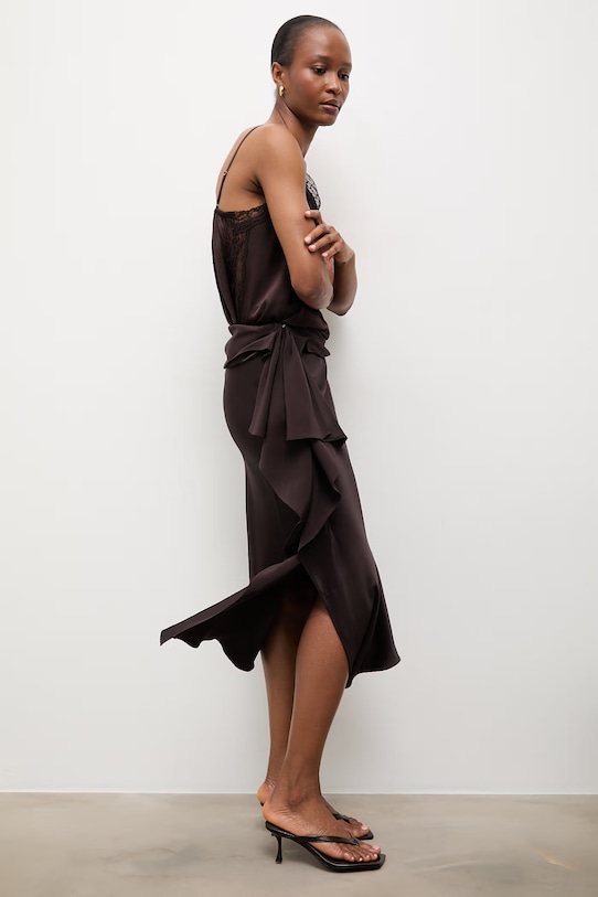 Answear.LAB spódnica asymetryczna WS26-SDD019 brązowy WS26