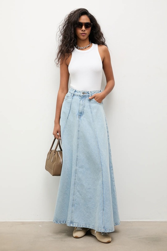 Τζιν φούστα Answear.LAB casual μπλε TR1.tok