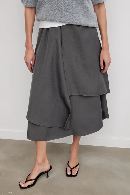 Answear.LAB spódnica z elastanem szary 55848.isr