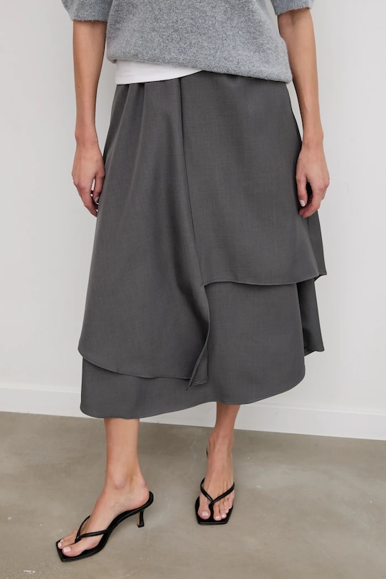 Answear.LAB spódnica z elastanem szary 55848.isr