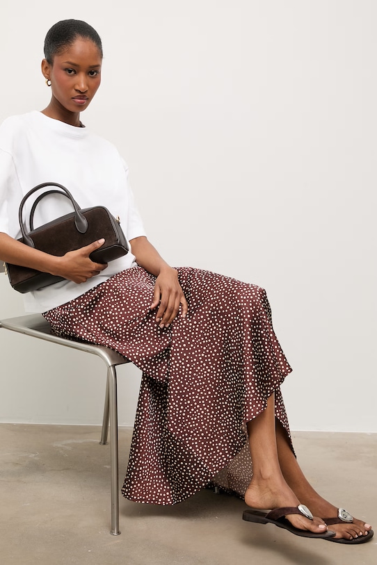 Answear.LAB spódnica brązowy WS26-SDD025