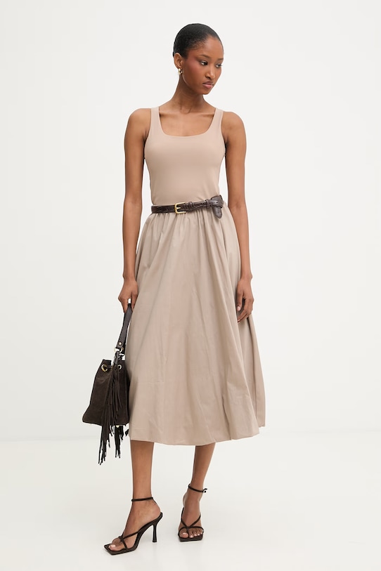 Answear.LAB spódnica bombka bawełniana WS26-SDD026 beżowy WS26