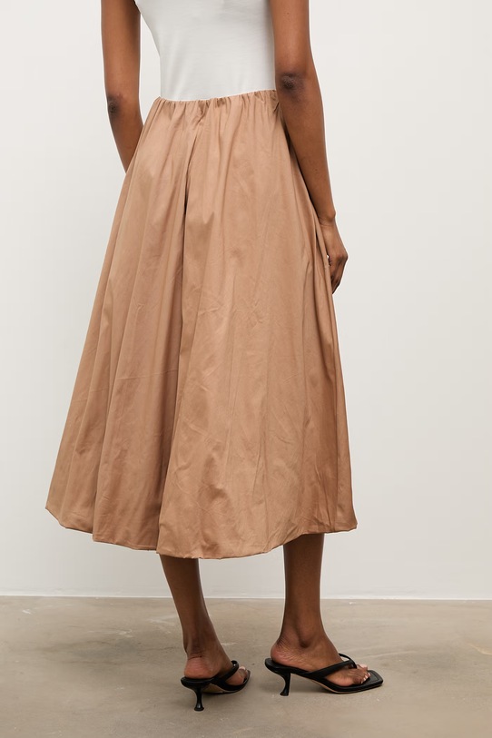 Odzież Answear.LAB spódnica bombka bawełniana WS26-SDD026 brązowy