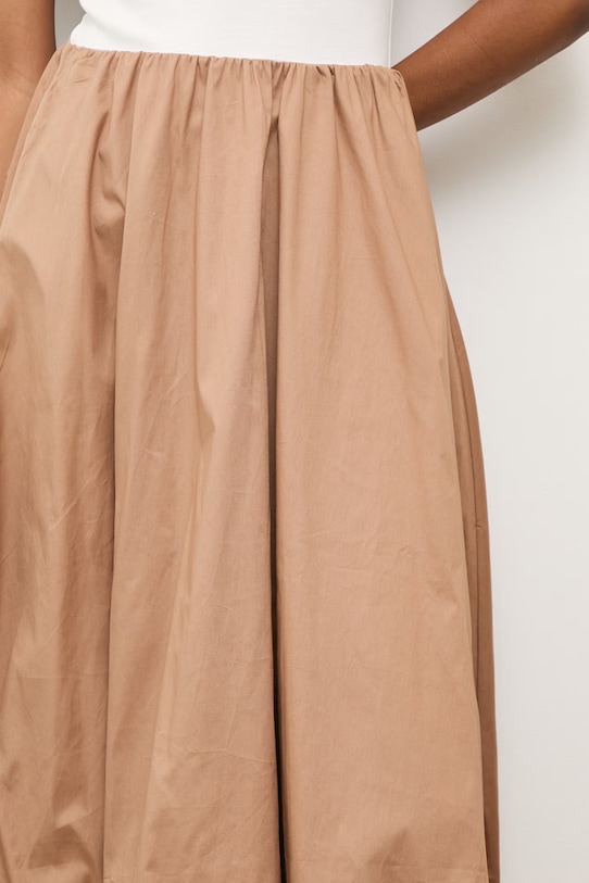 Answear.LAB spódnica bombka bawełniana brązowy WS26-SDD026